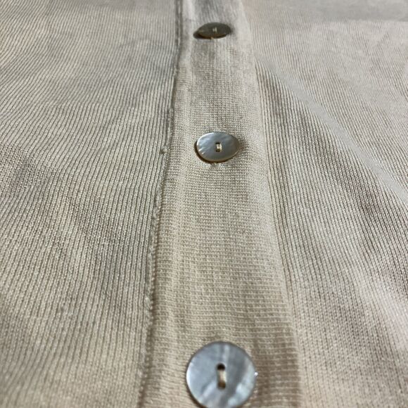 Chicos Yellow Cardigan Sweater, Women's Size 1 Ribbed V Neck, Button Up, Spring - Picture 2 of 12